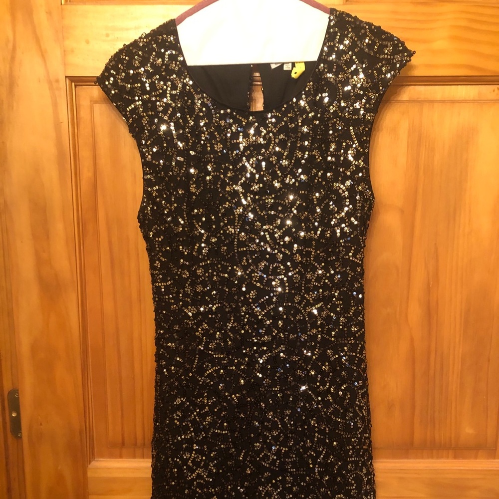 Black sequin dress